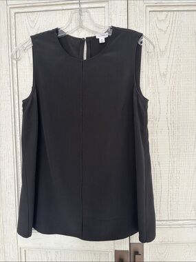 Cuyana Black Sleeveless Silk Top